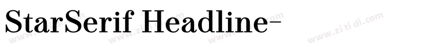 StarSerif Headline字体转换